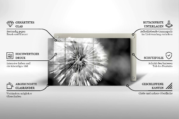 Tocător din sticlă O păpădie delicată