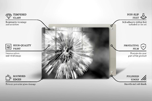 Tocător din sticlă O păpădie delicată