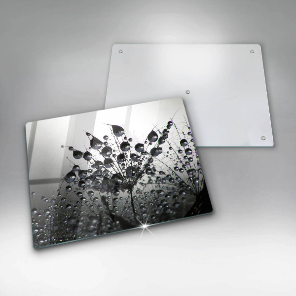 Tocător din sticlă Păpădie și rouă