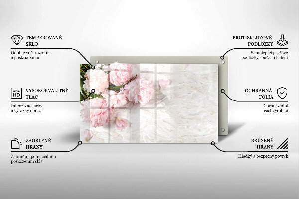 Tocător din sticlă Flori delicate de trandafiri