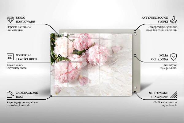 Tocător din sticlă Flori delicate de trandafiri