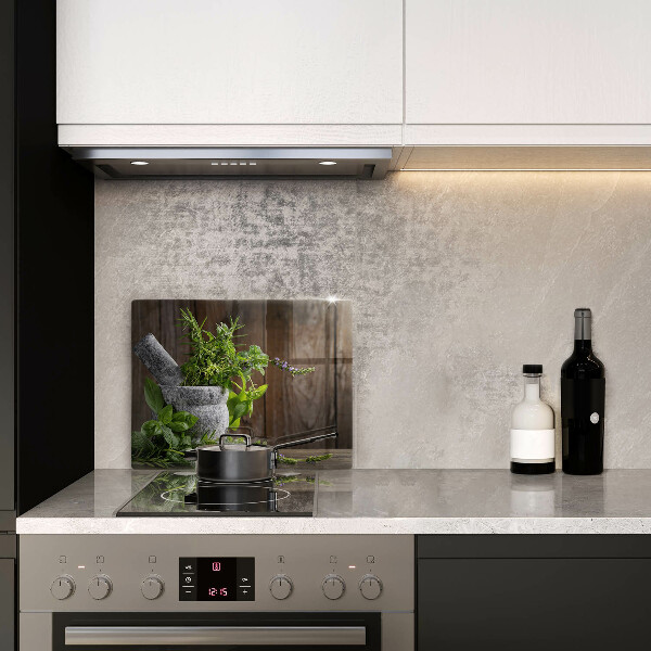 Tocător din sticlă Plantează ierburi și lemn