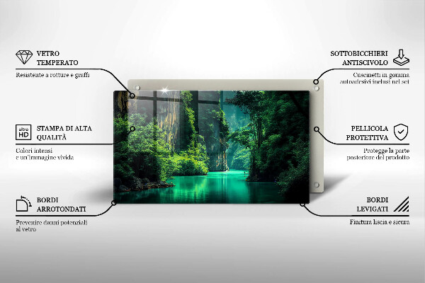 Tocător din sticlă Peisaj lagunar