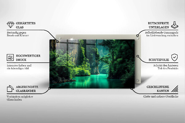 Tocător din sticlă Peisaj lagunar