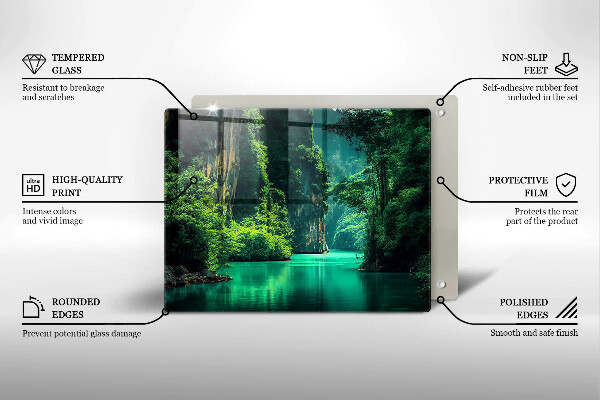 Tocător din sticlă Peisaj lagunar