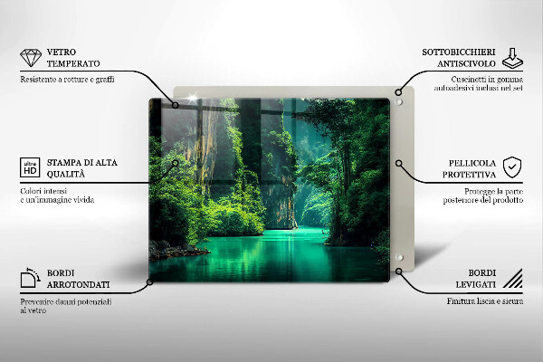 Tocător din sticlă Peisaj lagunar