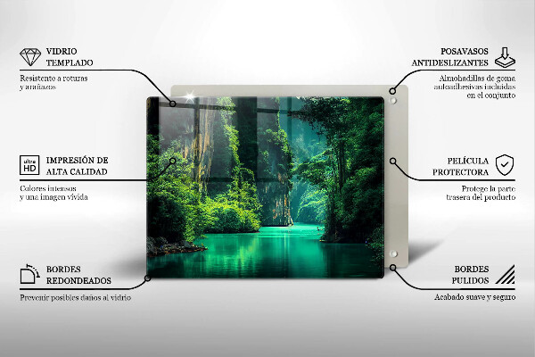 Tocător din sticlă Peisaj lagunar