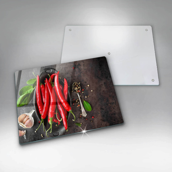 Tocător din sticlă Ardei iute roșu