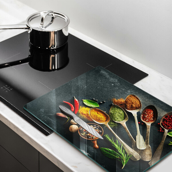 Tocător din sticlă Linguri de bucătărie de condimente