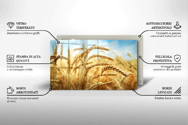 Tocător din sticlă Spice de cereale în câmp