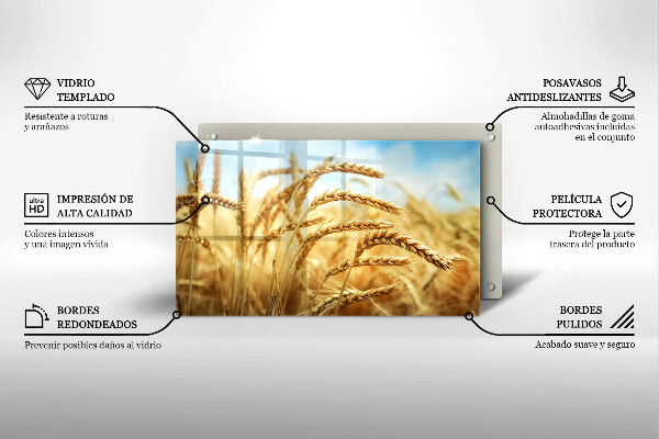 Tocător din sticlă Spice de cereale în câmp