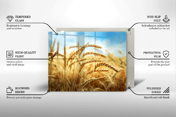 Tocător din sticlă Spice de cereale în câmp