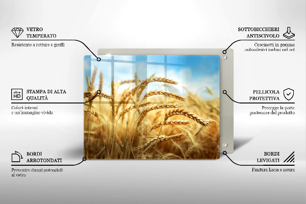 Tocător din sticlă Spice de cereale în câmp