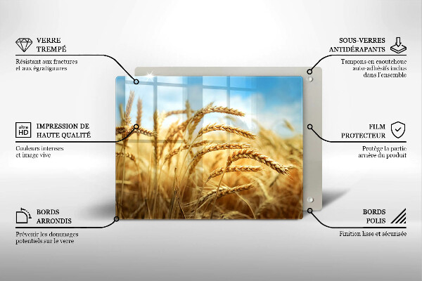 Tocător din sticlă Spice de cereale în câmp