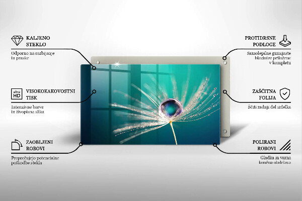 Tocător din sticlă Rouă pe o păpădie
