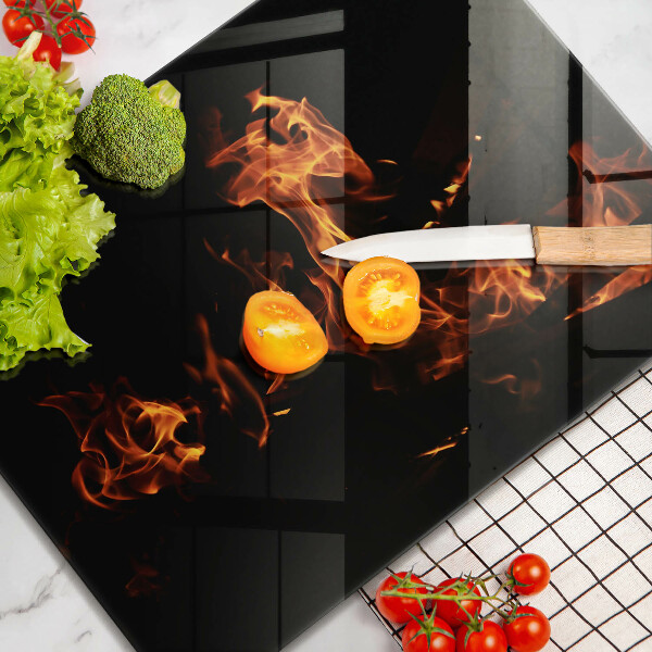 Tocător din sticlă Trage o flacără vie