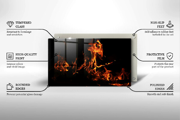 Tocător din sticlă Trage o flacără vie