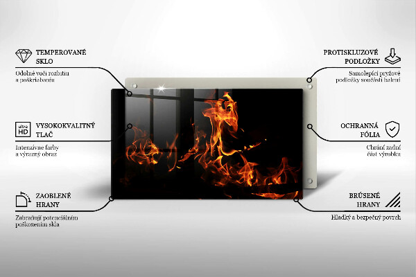 Tocător din sticlă Trage o flacără vie