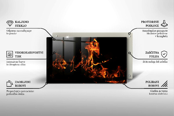 Tocător din sticlă Trage o flacără vie
