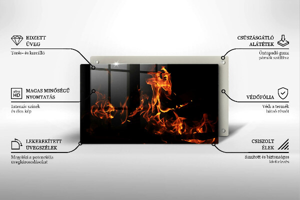 Tocător din sticlă Trage o flacără vie