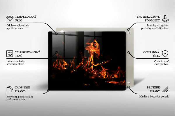 Tocător din sticlă Trage o flacără vie