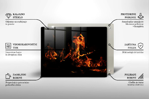 Tocător din sticlă Trage o flacără vie