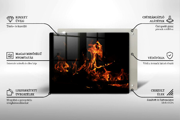 Tocător din sticlă Trage o flacără vie