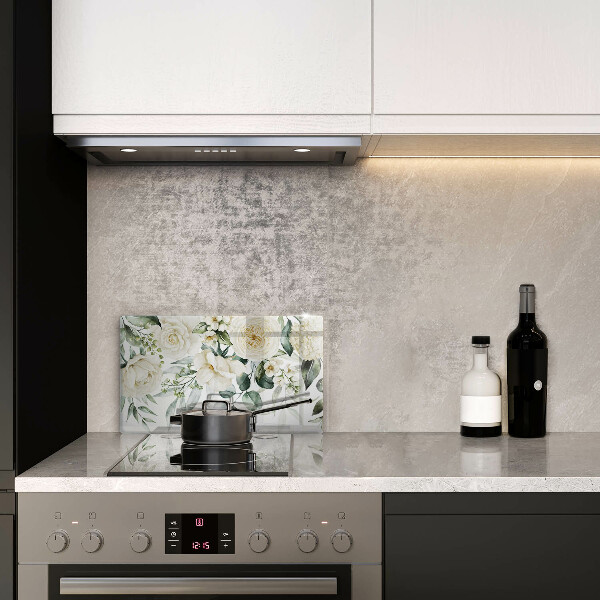 Tocător din sticlă Acuarelă flori