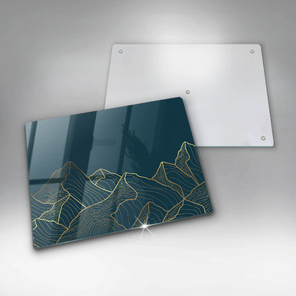 Tocător din sticlă Munți abstracti