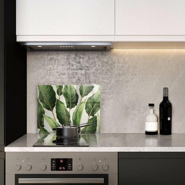 Tocător din sticlă Frunze de bananier