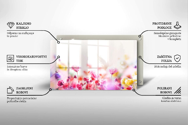 Tocător din sticlă Lunca de flori