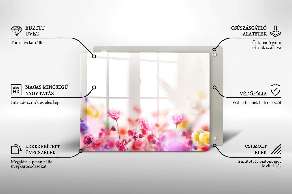 Tocător din sticlă Lunca de flori