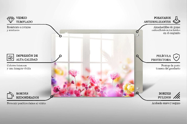 Tocător din sticlă Lunca de flori