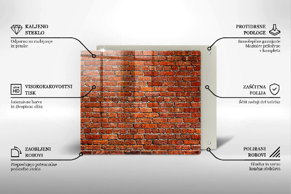 Tocător din sticlă Perete din zid de cărămidă
