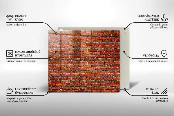 Tocător din sticlă Perete din zid de cărămidă