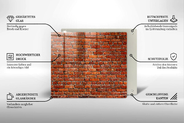 Tocător din sticlă Perete din zid de cărămidă