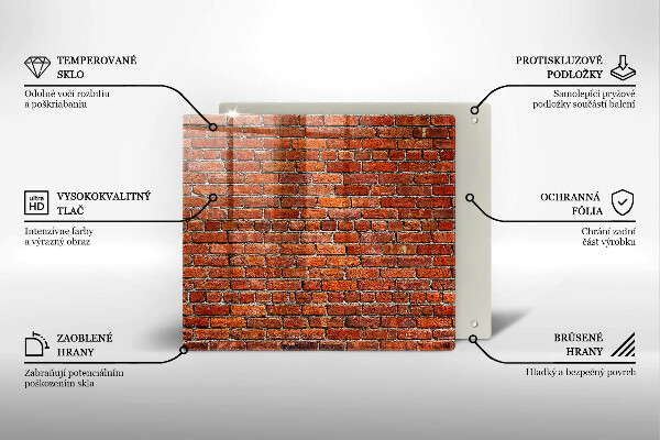Tocător din sticlă Perete din zid de cărămidă