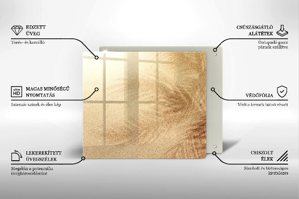 Tocător din sticlă Vacanță pe plajă cu nisip