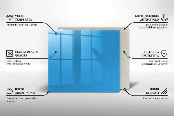 Tocător de bucătărie Culoarea albastra