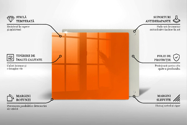 Tocător de bucătărie culoare portocalie