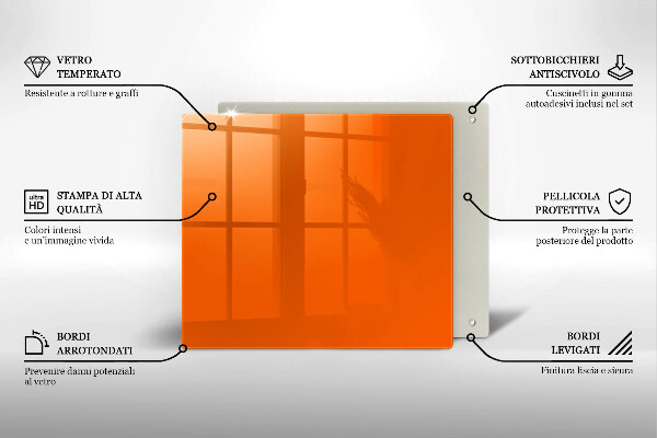 Tocător de bucătărie culoare portocalie