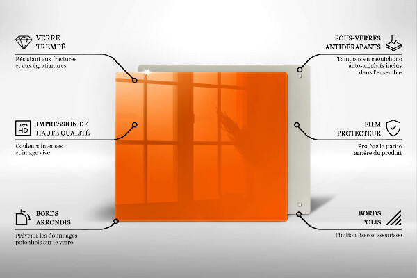 Tocător de bucătărie culoare portocalie