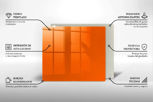 Tocător de bucătărie culoare portocalie