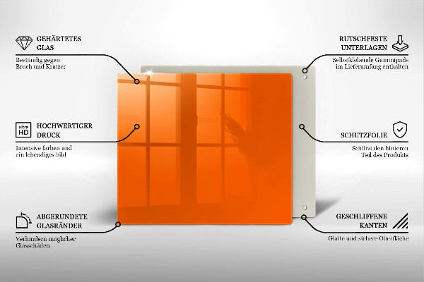 Tocător de bucătărie culoare portocalie