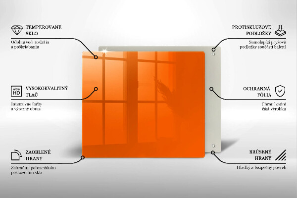 Tocător de bucătărie culoare portocalie