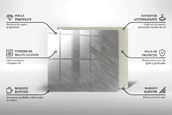 Tocător din sticlă Fundal cu textură metalică