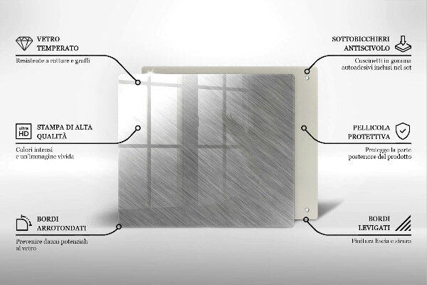 Tocător din sticlă Fundal cu textură metalică