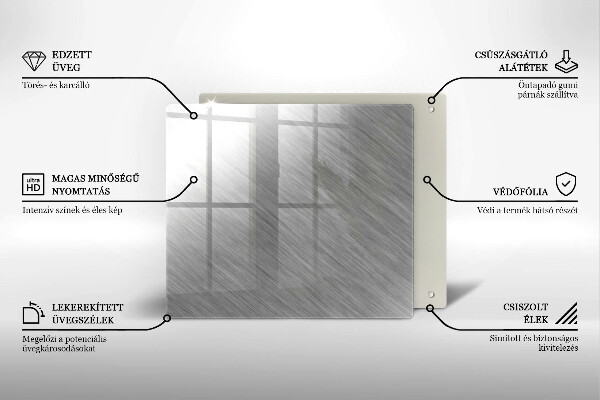 Tocător din sticlă Fundal cu textură metalică