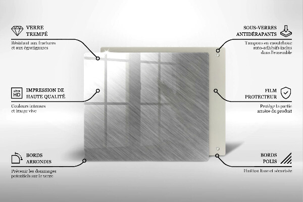 Tocător din sticlă Fundal cu textură metalică