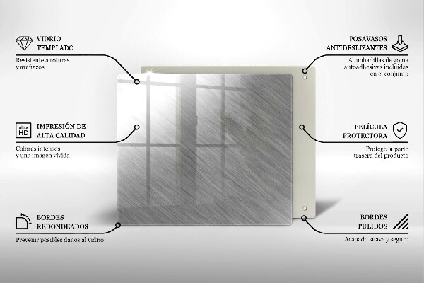 Tocător din sticlă Fundal cu textură metalică